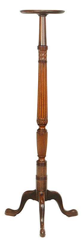 Appraisal: George III Carved Mahogany Urn Stand British th century elements