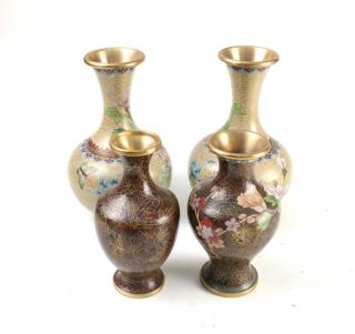 Appraisal: Pairs of Cloissone Vases Two pairs of th century cloissone