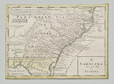 Appraisal: th century Carolina map D Caroline nebst einem Thed von