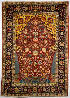 Appraisal: Antique Persian Isphahan rug ' x ' Antique Persian Isphahan