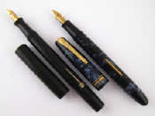 Appraisal: A Burnham model fountain pen in mottled blue and black