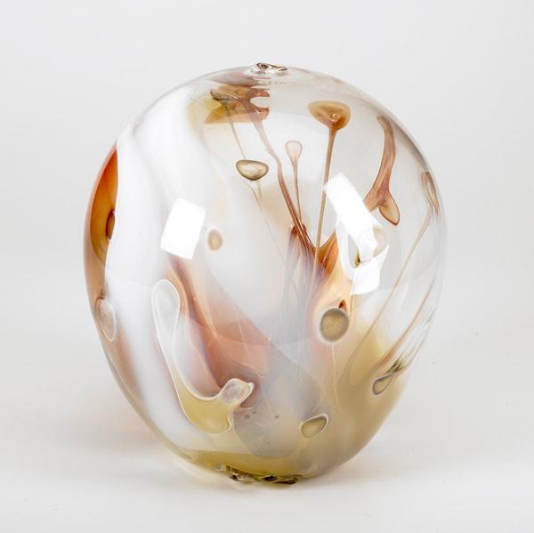 Appraisal: PETER BRAMHALL Art glass sculpture Marked Peter Bramhall October Inferno