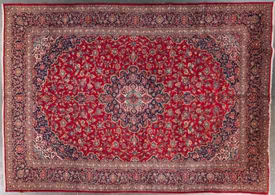 Appraisal: Persian Keshan carpet Iran modern x Estimate -