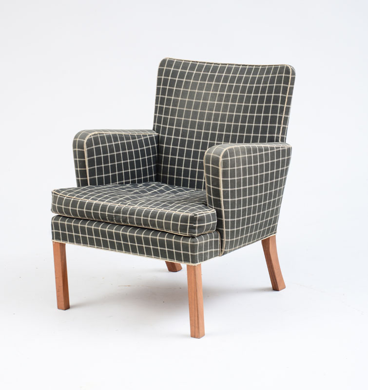 Appraisal: KAARE KLINT FOR RUD RASMUSSEN DENMARK EASY CHAIR Mahogany and