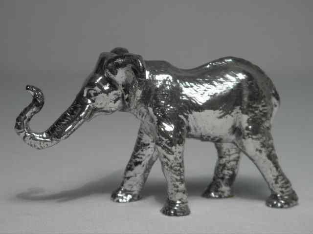 Appraisal: Small sterling silver sculpture of an elephant by Yaacov Heller