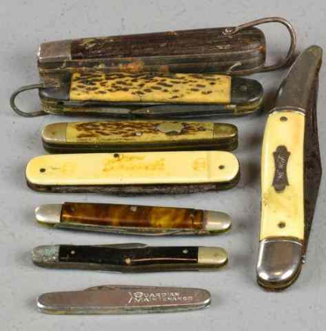 Appraisal: Collection of Antique Pocket KnivesConsisting of Boy Scout knife wooden