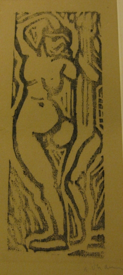 Appraisal: ANDR DERAIN Femme nue Woodcut circa x mm x inches