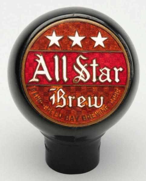 Appraisal: All Star Brew Beer Tap Knob Rahr Brewing Company Clean