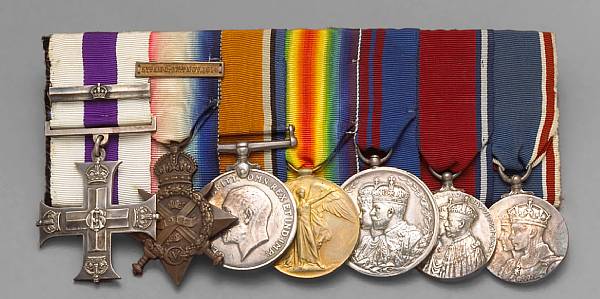 Appraisal: A World War British Military Cross and bar group Comprising