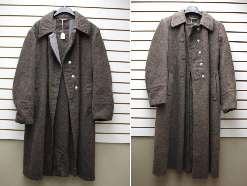 Appraisal: TWO WOOL USSR ERA RUSSIAN MILITARY OVERCOATS Russian sizes -