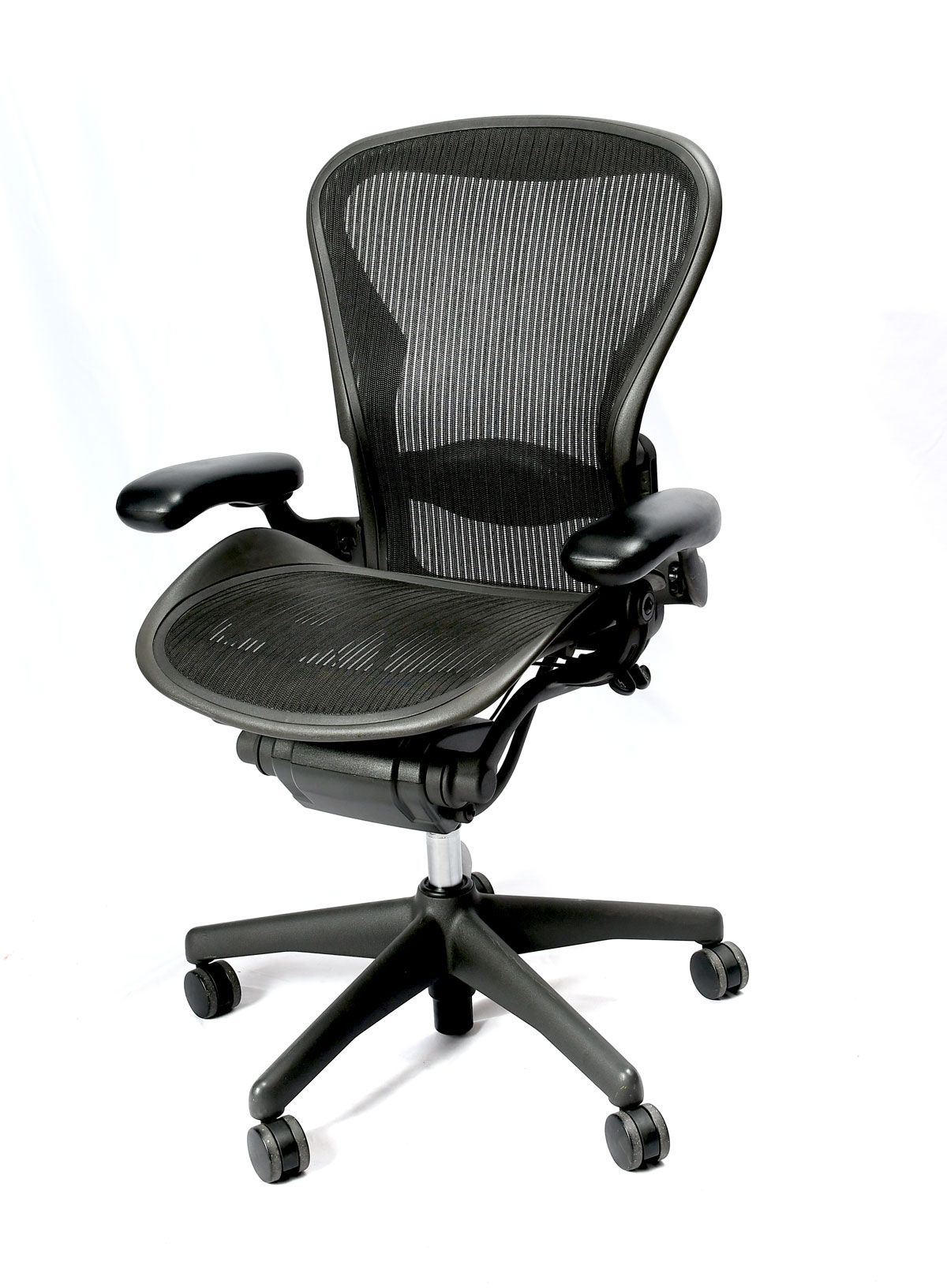 Appraisal: HERMAN MILLER OFFICE CHAIR Having adjustable arms lumbar support legged