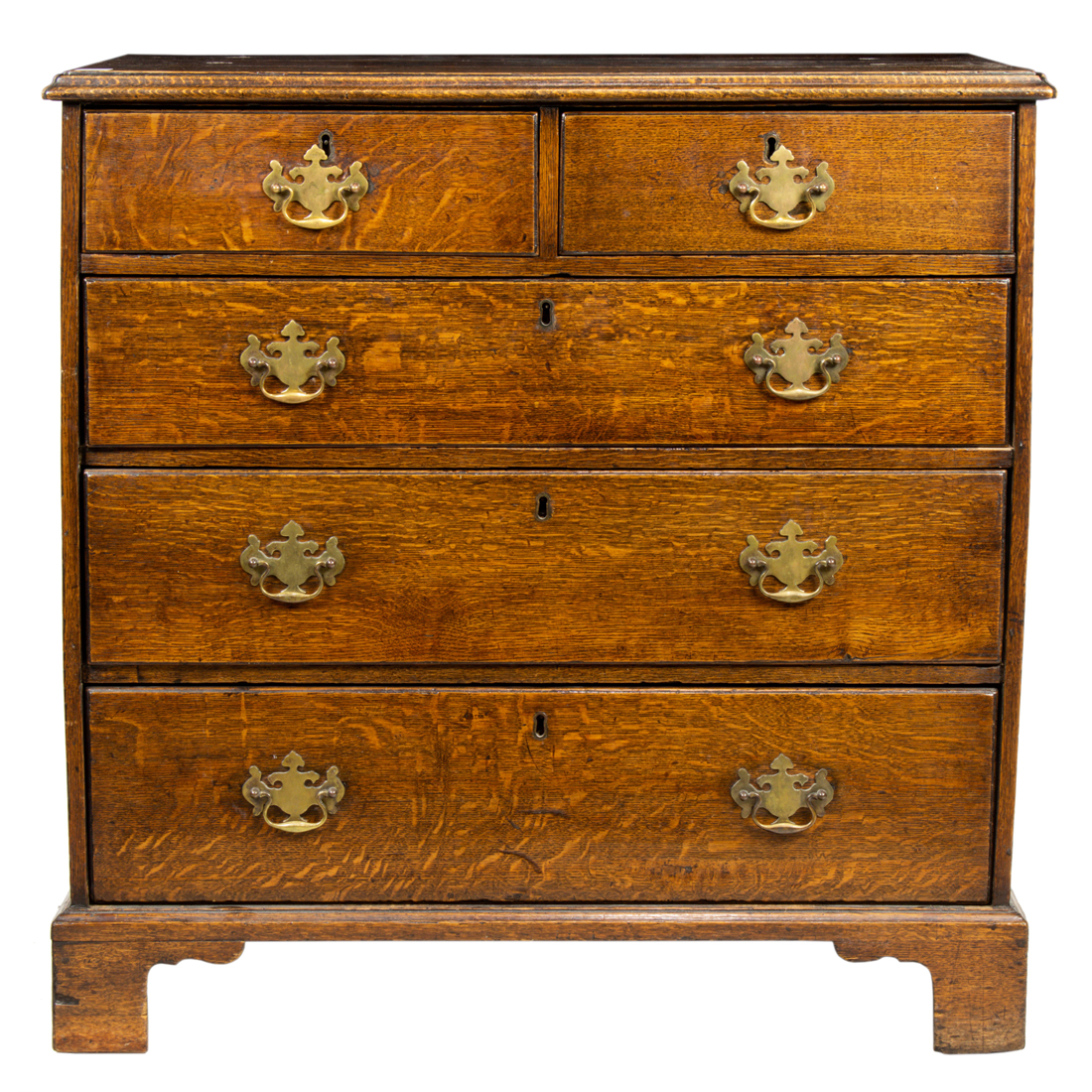 Appraisal: A GEORGE III OAK CHEST A George III oak chest