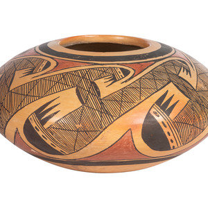 Appraisal: Rachel Nampeyo Hopi - Pottery Bowl with Migration Pattern signed