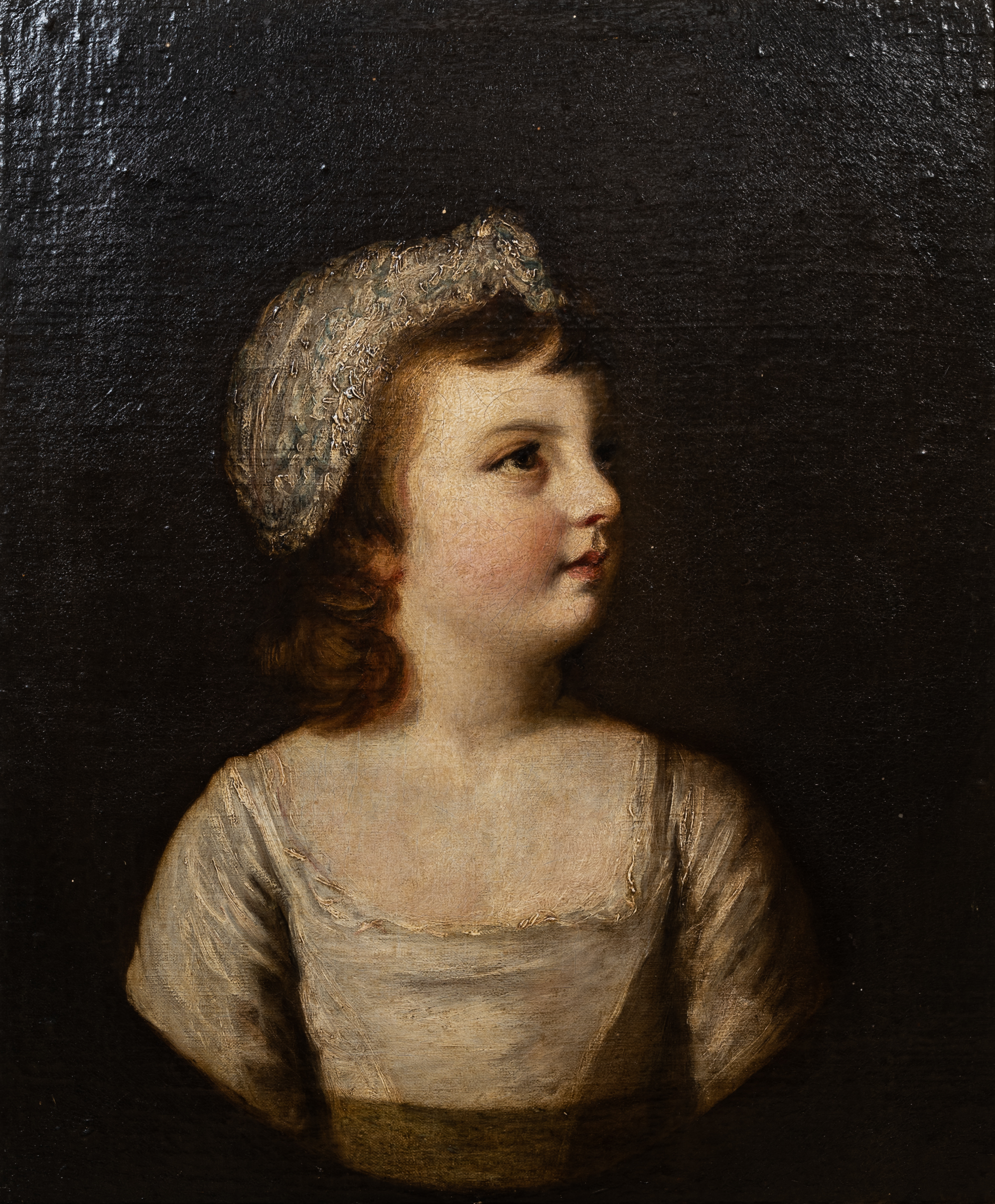 Appraisal: th century English school head and shoulder portrait of young