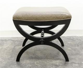 Appraisal: A Regency Style Ebonized Stool Width inches A Regency Style