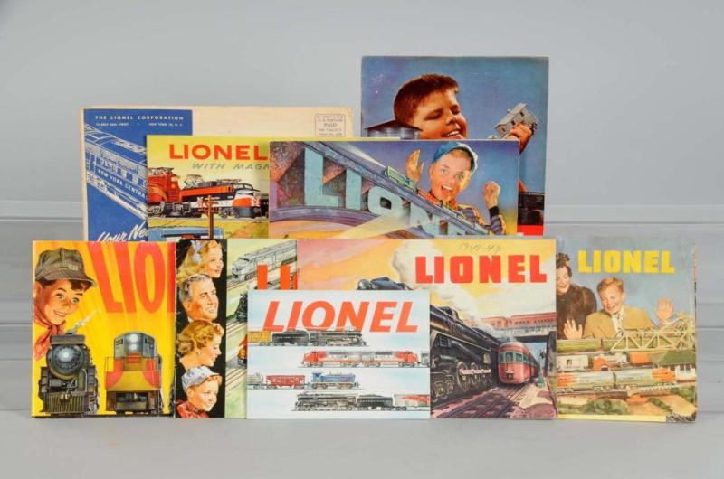 Appraisal: Lot of Lionel s s Train Catalogs Description Post-war Includes