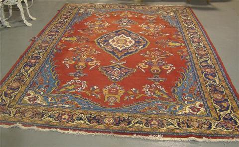 Appraisal: GROUP OF THREE RUGS INCLUDING PERSIAN MIR SAROUK HAMADAN RUNNER