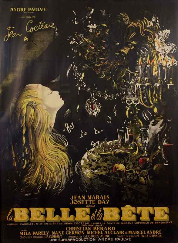 Appraisal: LARGE FRENCH LA BELLE ET LA BETE MOVIE POSTER Large