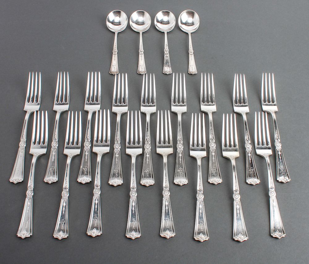 Appraisal: Neoclassical Sterling Silver Flatware pc Group of pieces sterling silver