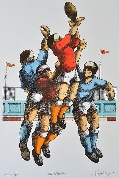 Appraisal: JAMES WILLEBRANT born The Footballer screenprint ed A P x