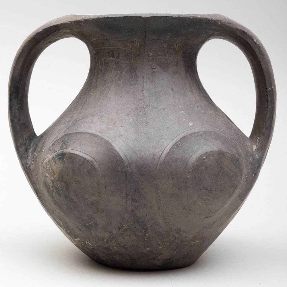 Appraisal: Chinese Grey Pottery Amphora in high Property from the Collection