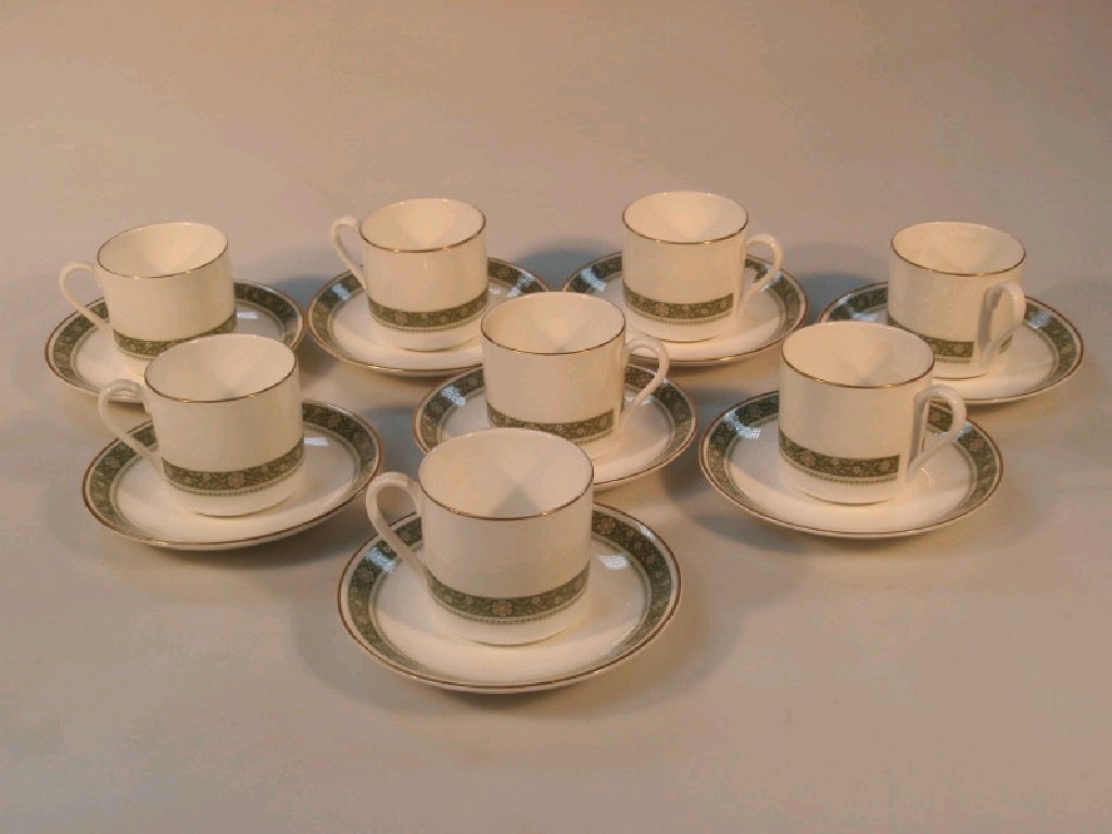 Appraisal: Eight Royal Doulton Rondelay pattern coffee cans and saucers