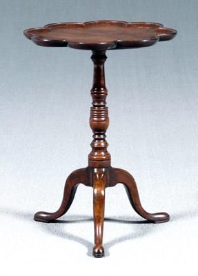 Appraisal: Georgian mahogany candle stand kettle or candle stand with cloverleaf