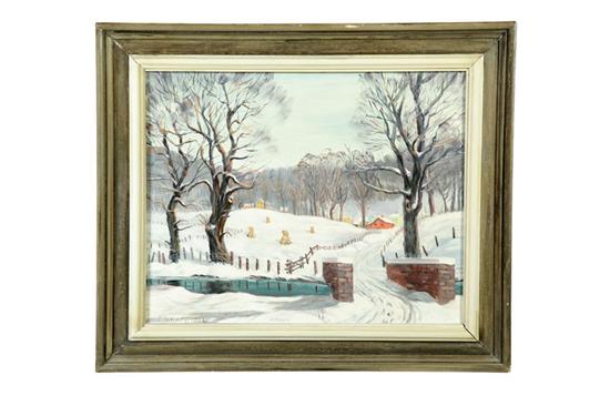 Appraisal: WINTER LANDSCAPE BY RAY GRATHWOL OHIO - Oil on masonite