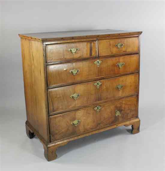 Appraisal: An th century walnut and oak chest of two short