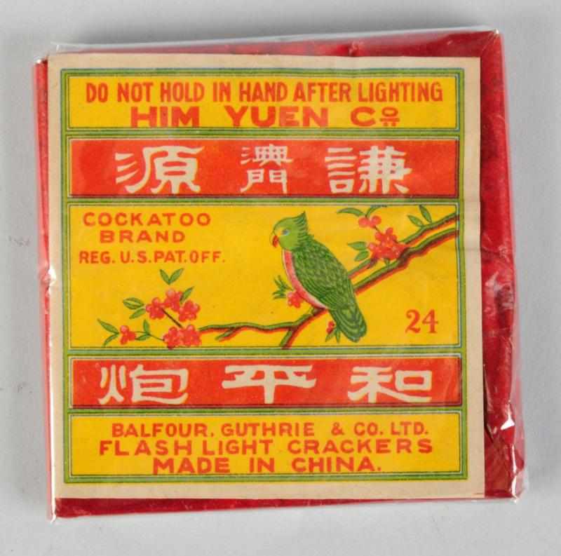 Appraisal: Cockatoo Brand -Pack Firecrackers Class Manufactured by Him Yuen Balfour