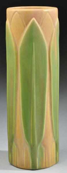 Appraisal: Roseville Early Velmoss Cylinder Vase Description Arts crafts leaf design