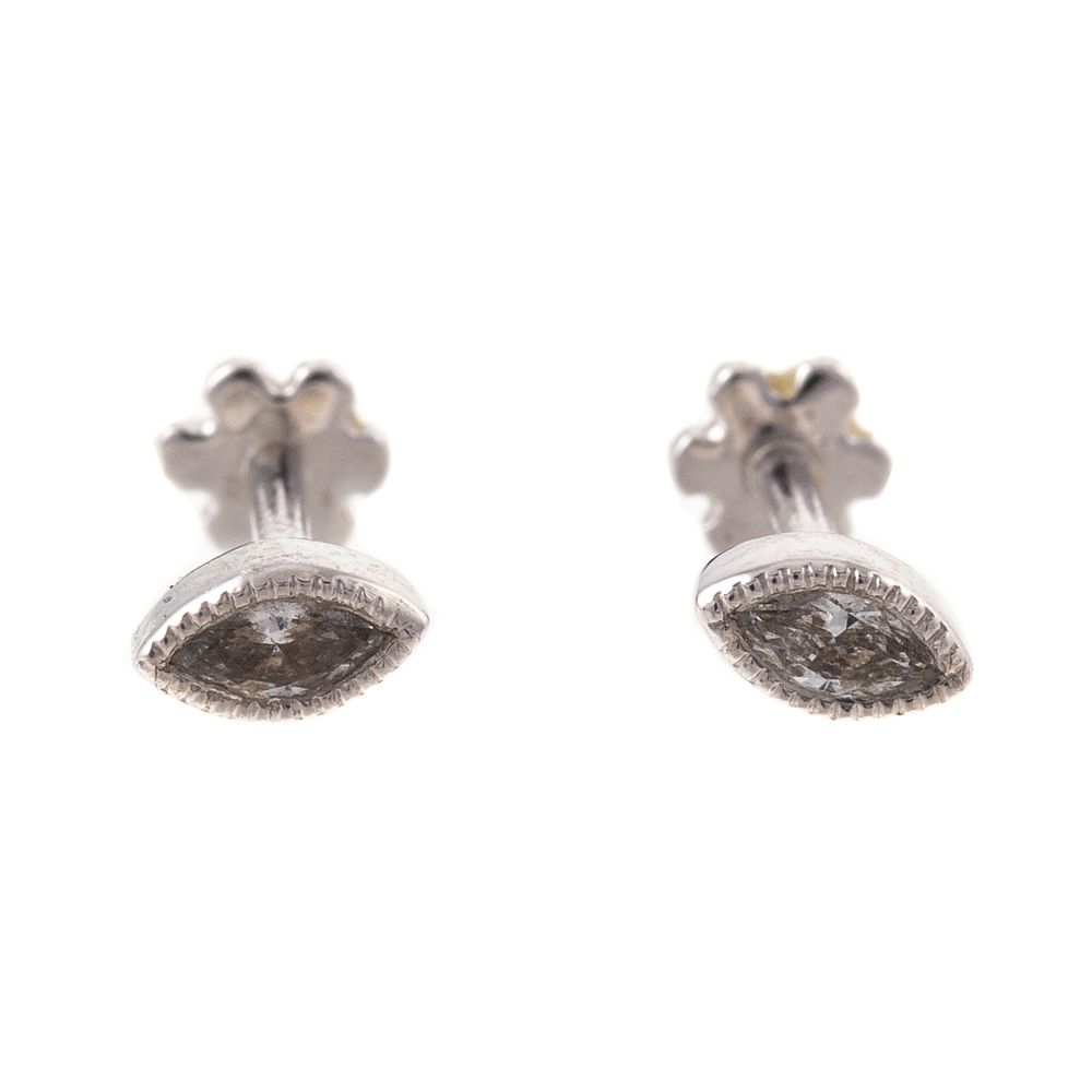 Appraisal: A Pair of Marquise Diamond Studs by Tash K white