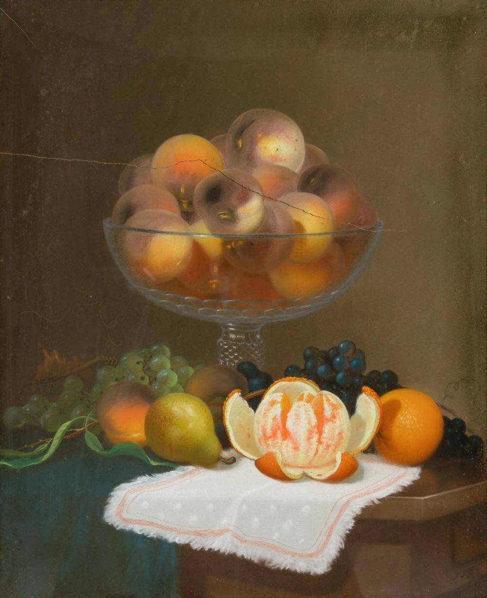 Appraisal: JOHN JOSEPH ENNEKING American - Peaches in a Glass Compote