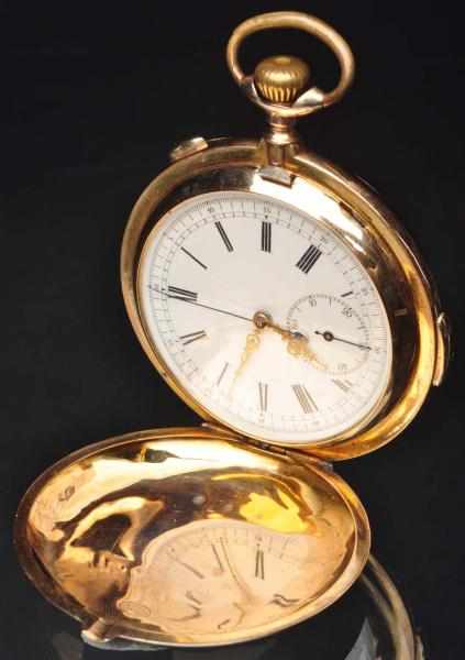 Appraisal: K Lephare Hour Repeater Pocket Watch Swiss-made Hunter case Chronograph