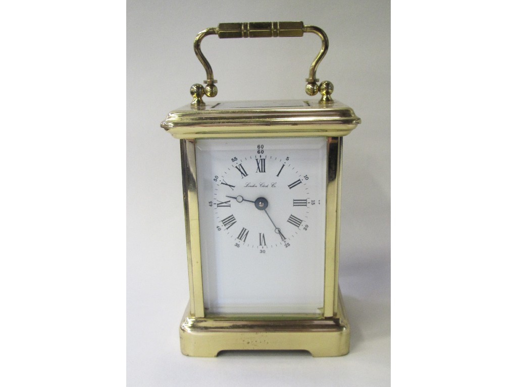 Appraisal: Loudon Clock Company brass cased carriage clock