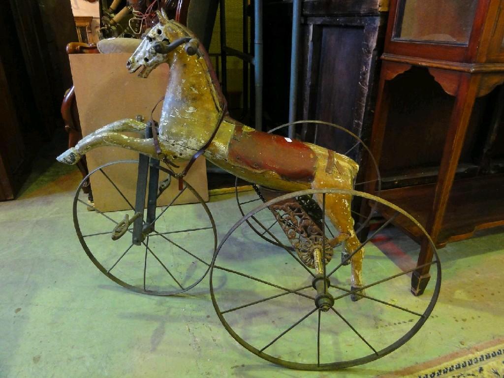 Appraisal: A late th century French child's tricycle Velocepide in the