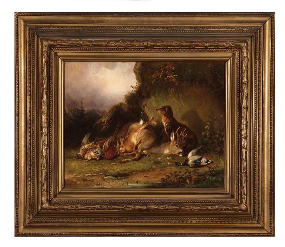 Appraisal: Carl Friedrich Ockert German - After the Hunt oil on