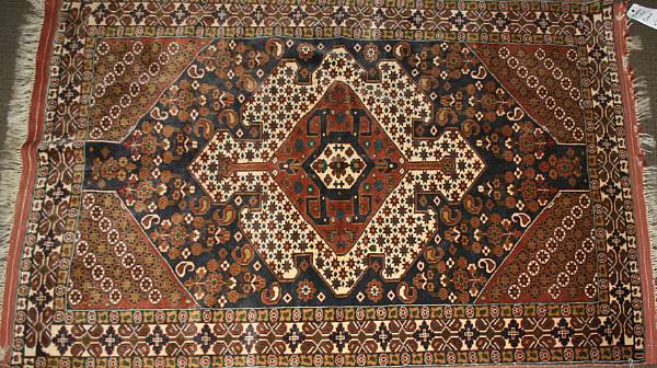 Appraisal: A Turkish rug of Qashqa'i design size approximately ft in