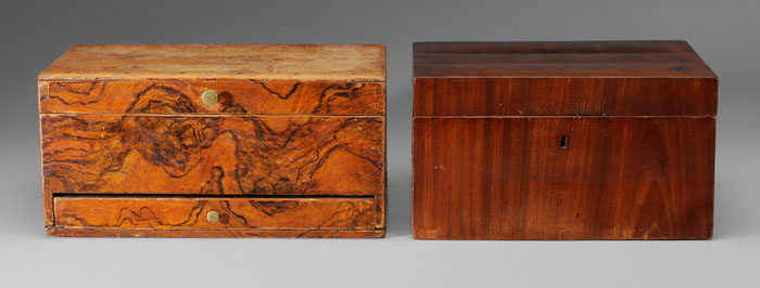 Appraisal: Two Sugar Boxes American or British th century one mahogany