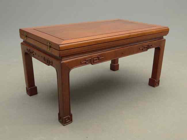 Appraisal: Asian fold-out coffee table Top '' W '' Length along