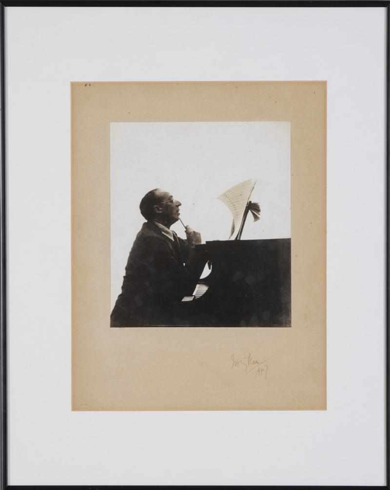 Appraisal: IRVING PENN - AARON COPLAND Photograph laid down on paper