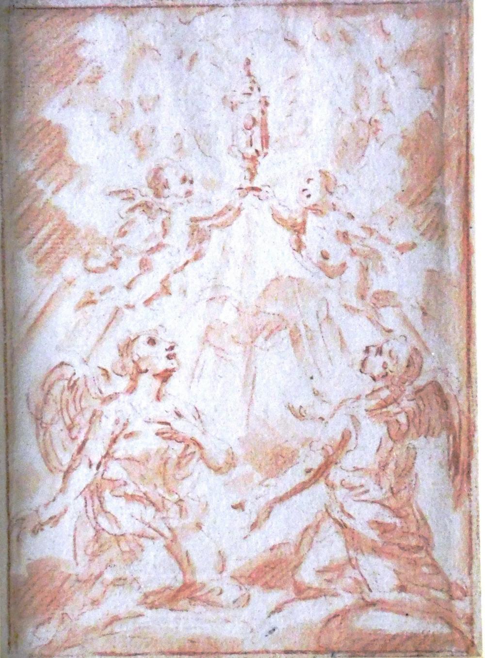 Appraisal: Italian School th- th C angels in adoration original drawing