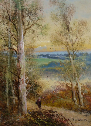 Appraisal: Manner of Frederick Hines act - - 'Epping Forest' oil