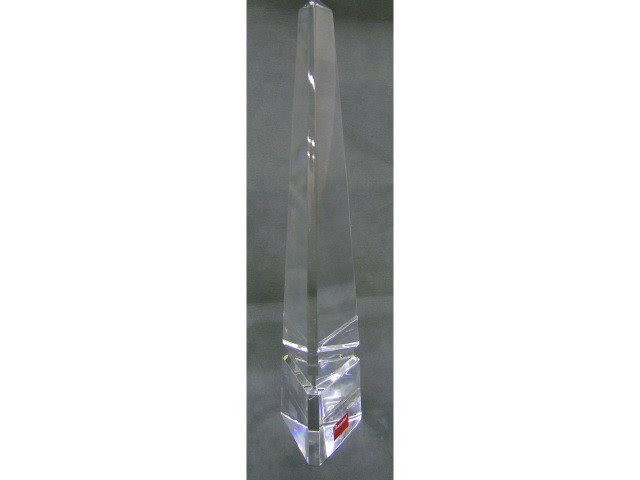 Appraisal: Baccarat Crystal Osiris Three Sided Pyramid inches high by inches