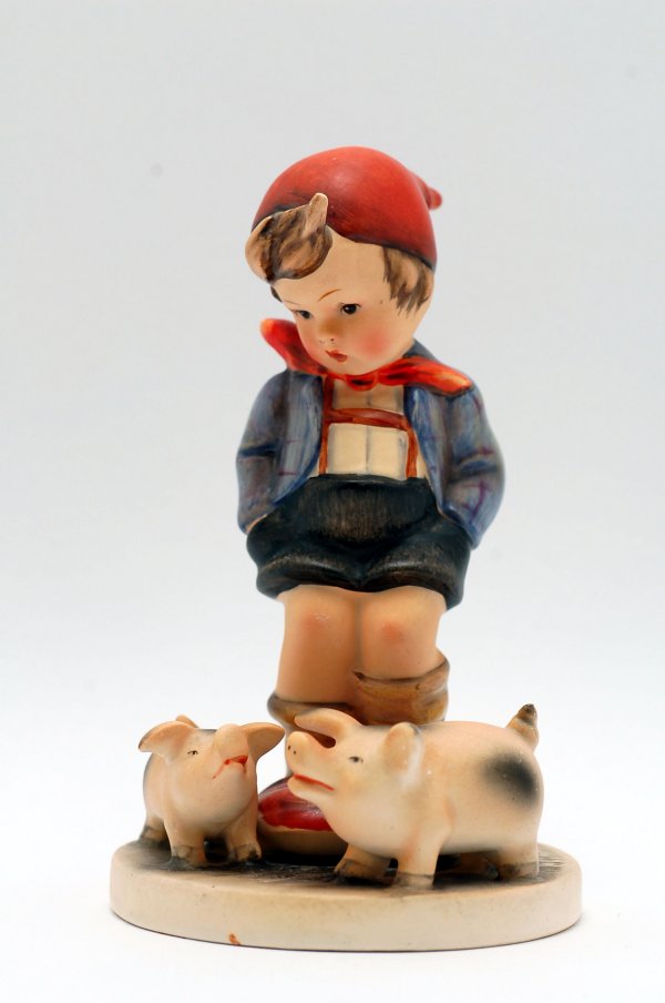 Appraisal: Hummel figurine TMK Farm Boy with crown mark Round base