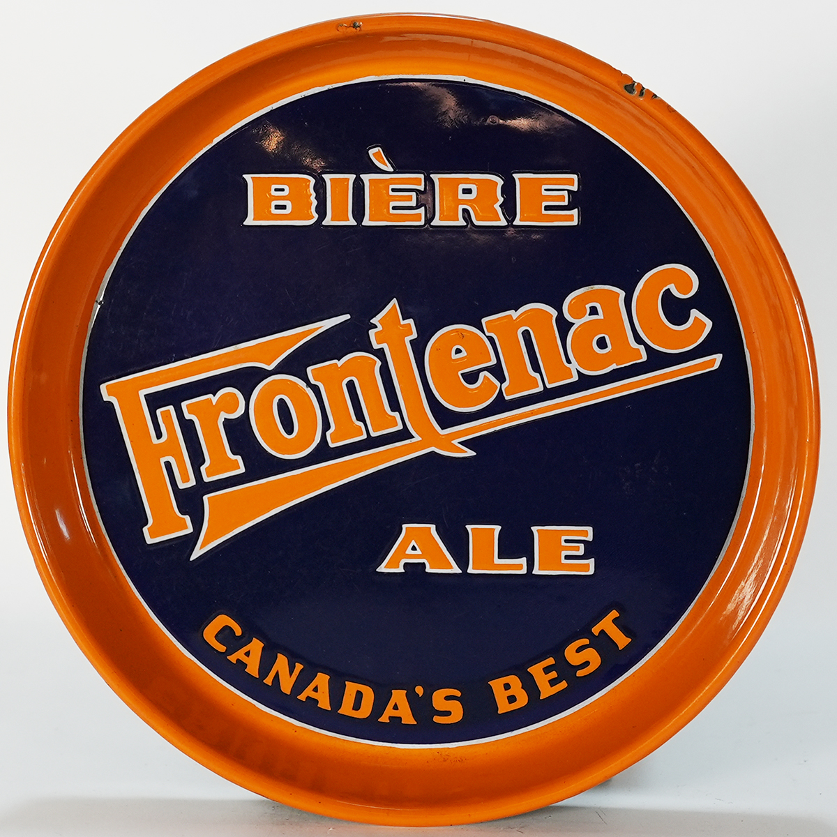 Appraisal: Frontenac Biere Ale Canadas Best Porcelain trayReference n aBrewery Frontenac