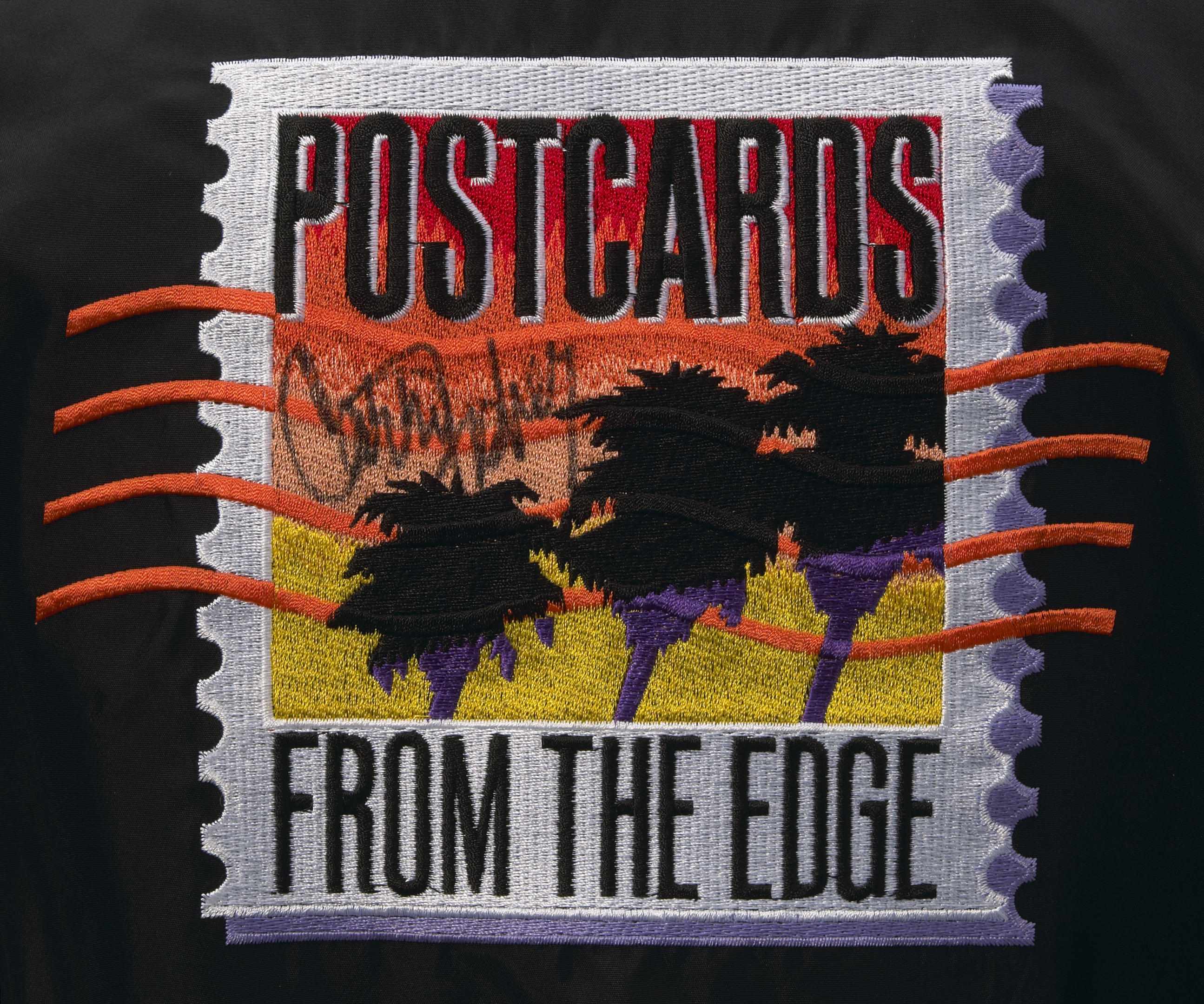 Appraisal: Postcards from the Edge crew jacket Black satin crew jacket