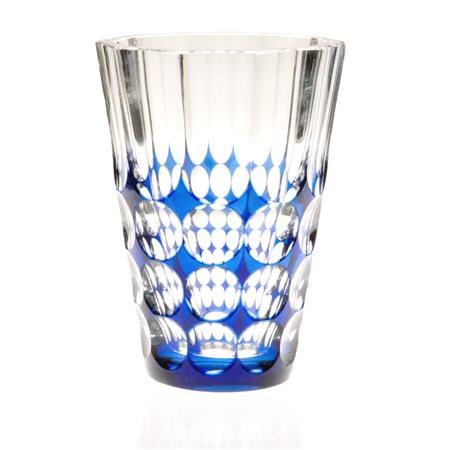 Appraisal: Val St Lambert Cobalt Cut to Clear Glass Vase Estimate