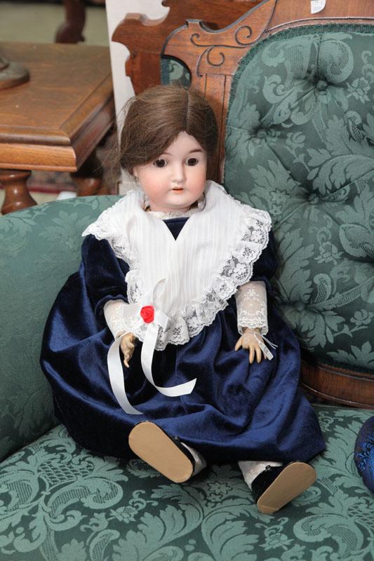 Appraisal: BISQUE HEAD DOLL Marked HK Germany on the back of