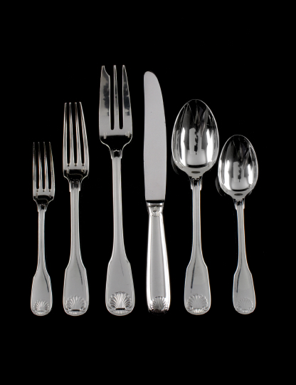 Appraisal: Good One Hundred Four-Piece Set of Christofle Arcantia -Pattern Silverplate